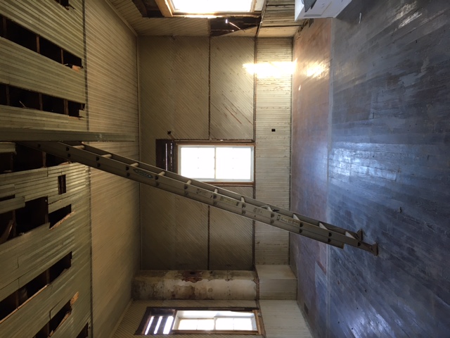 Work on the building during renovation