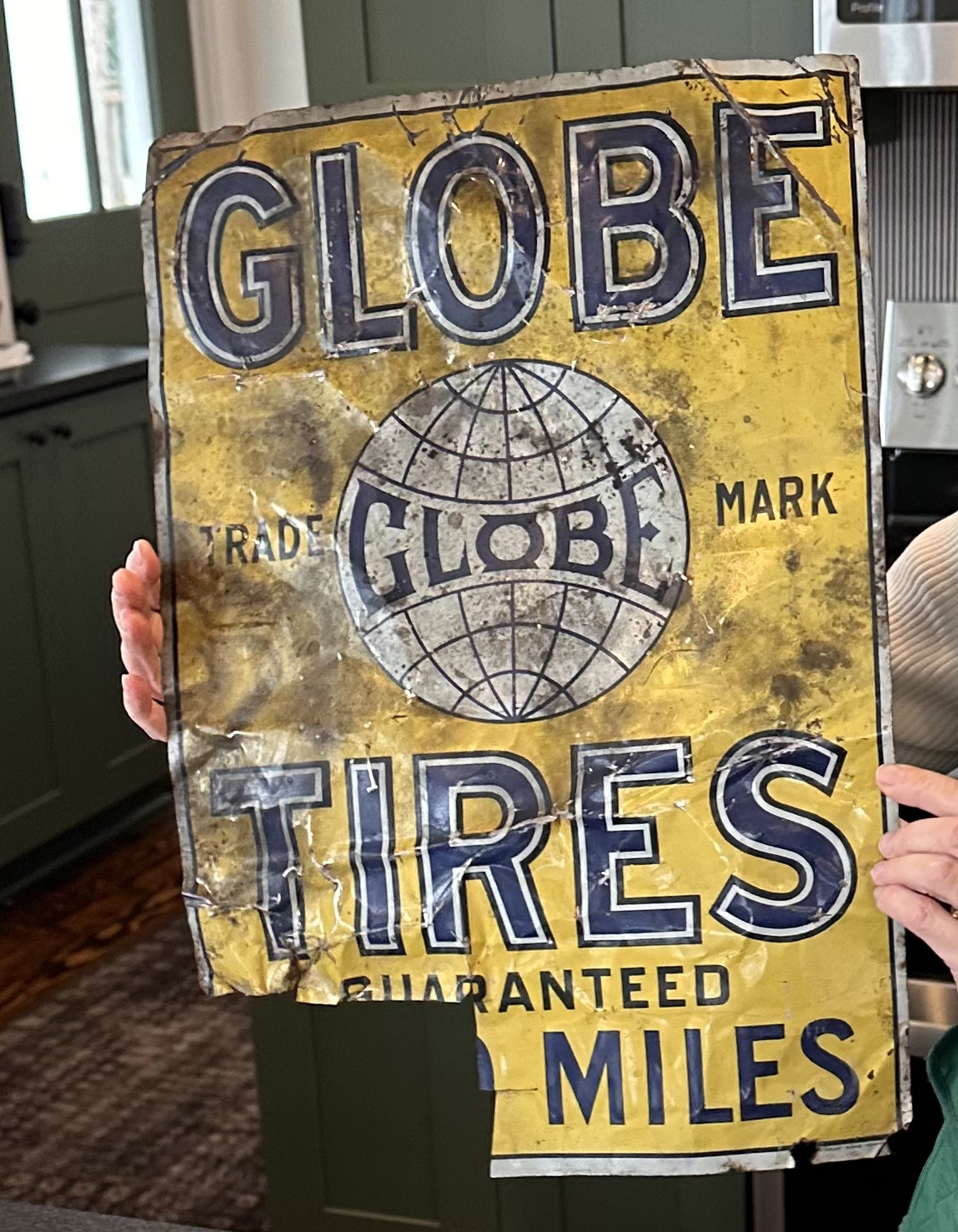 Globe Tires sign from the Maxwell automobile agency era